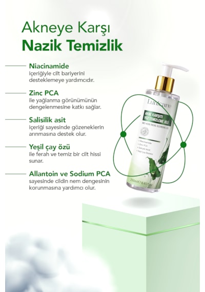 Lunicare Yağlı Ve Akneye Eğilimli Ciltler İçin Yüz Temizleme Jeli 250 Ml