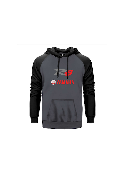 Ymh R6 Red Gri Renk Reglan Kol Sweatshirt Gri