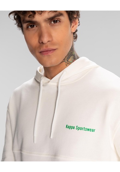 Kappa Authentic Theo Erkek Beyaz Regular Hoodie