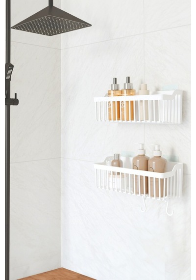 Buççin Online Mağaza Banyo Mutfak Sabunluk Organizer Fırça Set 4lü Silikon Beyaz Çok Renkli