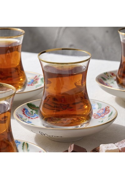 Sandro Moreno 1898 Otantik 12 Parça 6 Kişilik Çay Takımı 150 Ml Çok Renkli