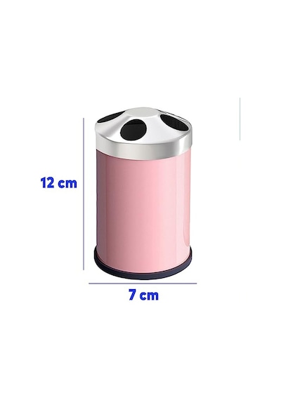 Set Üstü Diş Fırçalık Banyo Metal Diş Fırçası Kabı Kutusu Pembe Çok Renkli