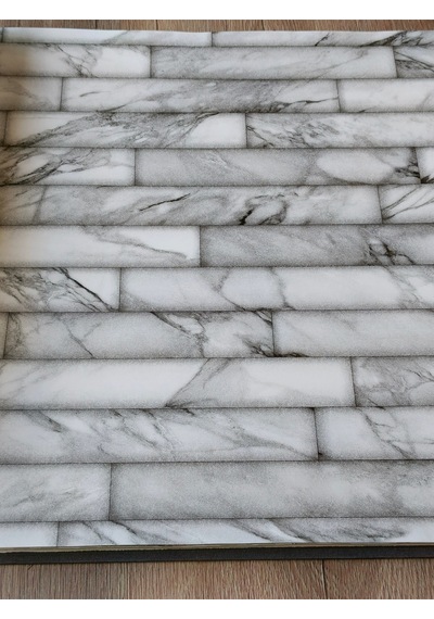 3 Boyutlu Mermer Görünümlü Taş Desenli Silinebilir Duvar Kağıdı 5 M² Diğer