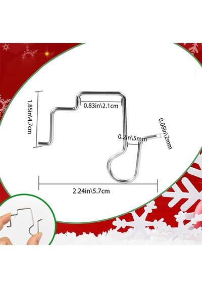 50pcs Noel Işığı Kancaları Açık Noel Işıkları İçin Paslanmaz Çelik Oluk Kancaları Çok Renkli