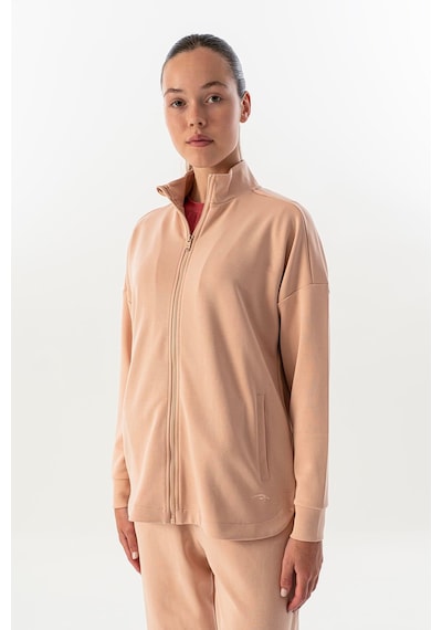 Maraton Comfort Kadın Dik Yaka Pembe Eşofman Üstü
