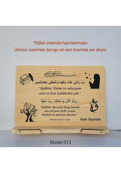 Münzevi Masaüstü Ahşap Rahle/tablet/kitap Tutucu-model013