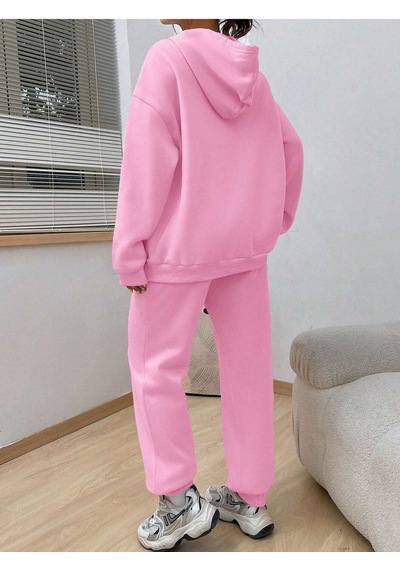 Happiness Eşofman Takımı Sweatshirt Jogger - Pembe Baskılı Oversize Şardonlu Kapüşonlu Pembe-273012 Happiness Eşofman Takımı Sweatshirt Jogger - Pembe Baskılı Oversize Şardonlu Kapüşonlu Pembe-273012