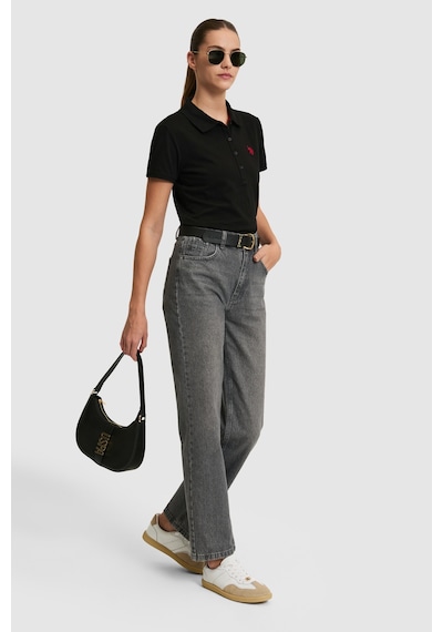 U.s. Polo Assn. Kadın Siyah Tişört Basic 50321818-vr046