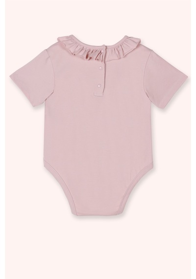 Panço Kız Çocuk Kısa Kollu Body Mavi Pembe