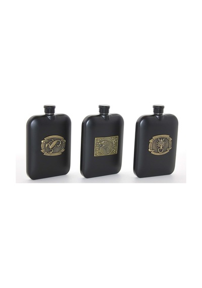 Paslanmaz Çelik Kabartmalı Tekli 6 Oz Matara