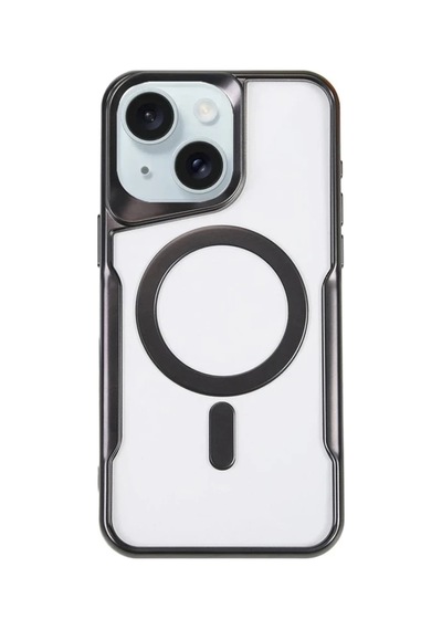 Apple Uyumlu iPhone 15 Plus Kılıf Boyi Magsafe Silikon Kapak - Siyah 0.2M-Çok Renkli