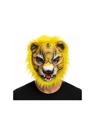 Sarı Yeleli Kaplan Eva Maske Standart