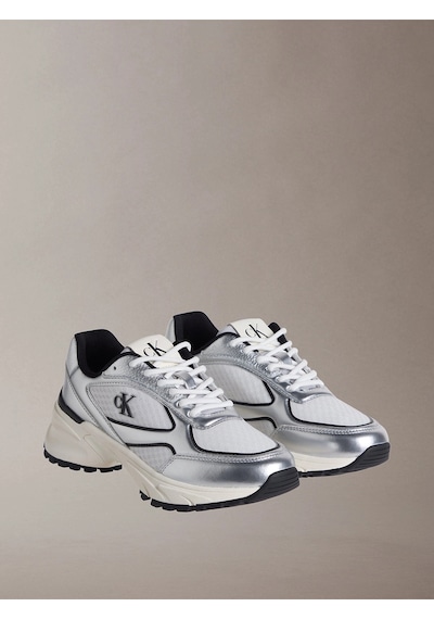 Calvin Klein Hike Runner Mesh Mix Kadın Gri Spor Ayakkabı Yw0yw02063-0ıx -12322 Gri