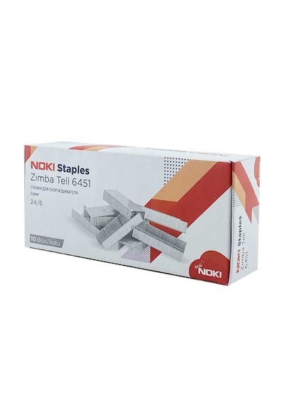 Noki 6451 Zımba Teli No:24/6 1000 Adet Beyaz 10 Adet