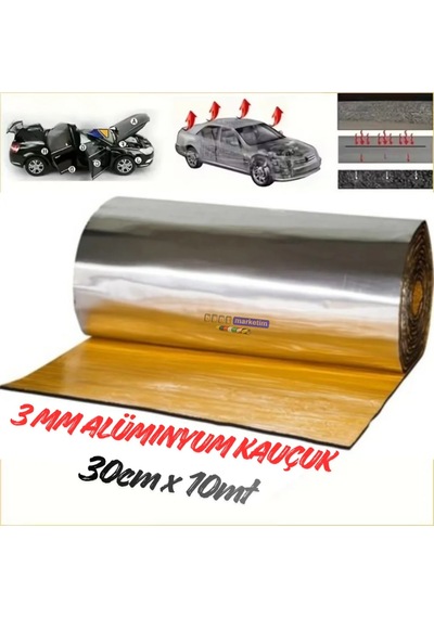Araç Oto Ses Isı Yalıtım Bandı 3mm X 30cmx10metr 9e3e7