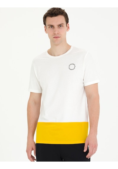Pierre Cardin Erkek Ekru Tişört 50265498-Vr019 Ekru