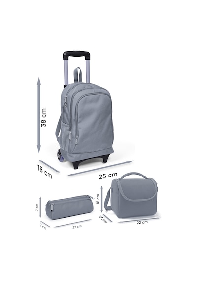 Coral High Kids Renkli Çizgili 3 Lü Okul Çanta Seti Set0123970 Çok Renkli