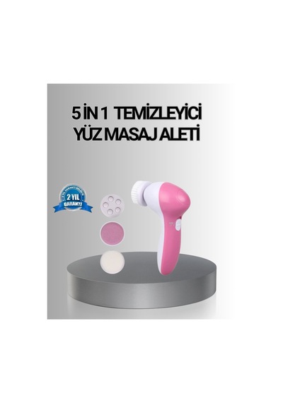 5 Başlıklı Yüz Masaj Aleti - Cilt Temizleme Peeling Siyah Nokta Ve Gözenek Bakımı