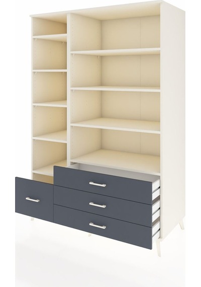 Kronos Dolap 9 Raflı 4 Çekmeceli 132x59x195 Aytaşı-aytaşı/an... Aytaşı