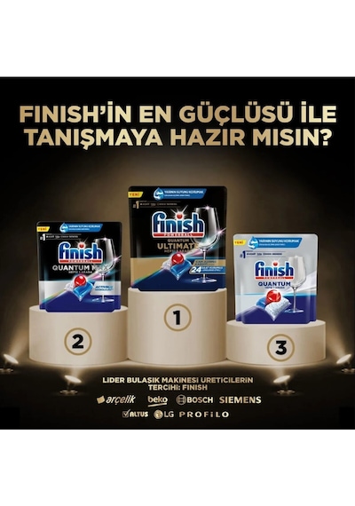 Finish Quantum Ultimate Bulaşık Makinesi Deterjanı 65 Tablet