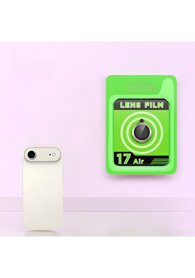 İphone 17 Air Uyumlu Premium Kalite Parmak İzi Tutmaz Renkli Kamera Lens Koruyucu Gold