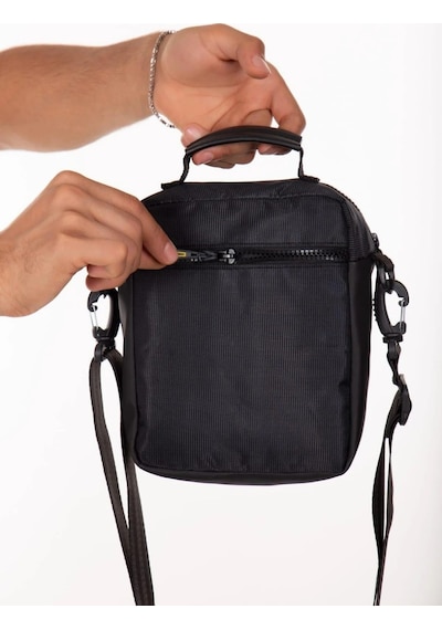 Newish Polo Erkek Quatro Kumaş El Ve Omuz Çantası New313 - Siyah - Mavi