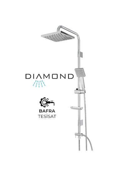 Diamond Stella Krom Tepe Duş Seti