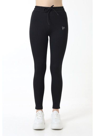 Winmoda34 Dalgıç Tayt Eşofman Push Up Beli Lastikli Siyahh