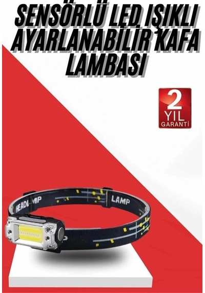 Sensörlü Kamp Lambası Ayarlanabilir Kafa Lambası Kafa Bantlı
