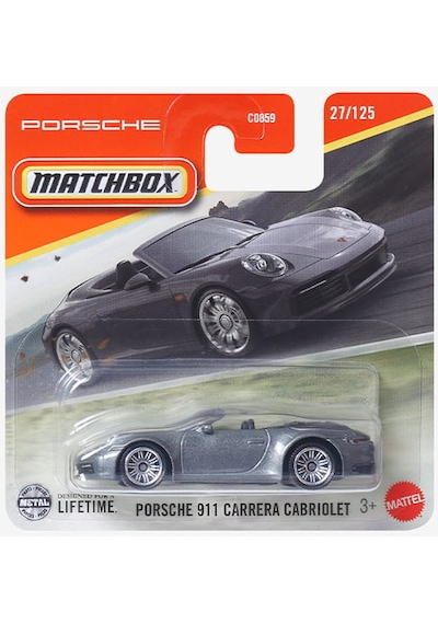 Matchbox Porsche 911 Carrera Cabriolet - Gri Açık Gri