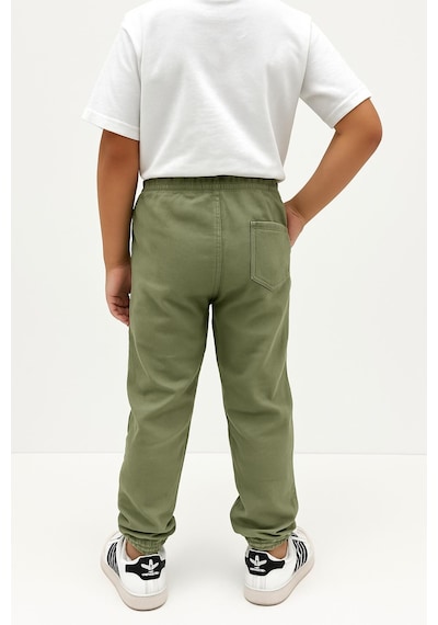Freemen Erkek Çocuk Jogger Pantolon Keten Görünümlü Cepli Günlük Rahat Fit Çağla Yeşili