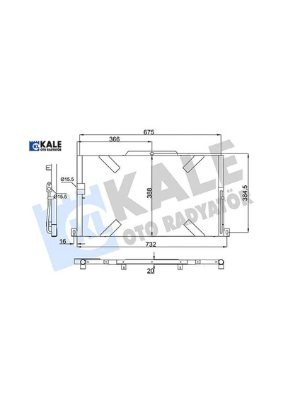 Klıma Radyatoru Dt244 Dt224 Defender L316 07 16 Kale Radyatör Lr025985/ Jrb000051