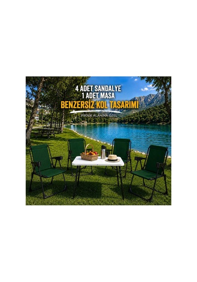 Holiday Kamp Seti Kamp Sandalyesi Kamp Masası Katlanır Kamp Piknik Seti 4 Sandalye 1 Masa Yeşil 4 Sandalye 1 Masa Holiday Kamp Seti Kamp Sandalyesi Kamp Masası Katlanır Kamp Piknik Seti 4 Sandalye 1 Masa Yeşil 4 Sandalye 1 Masa