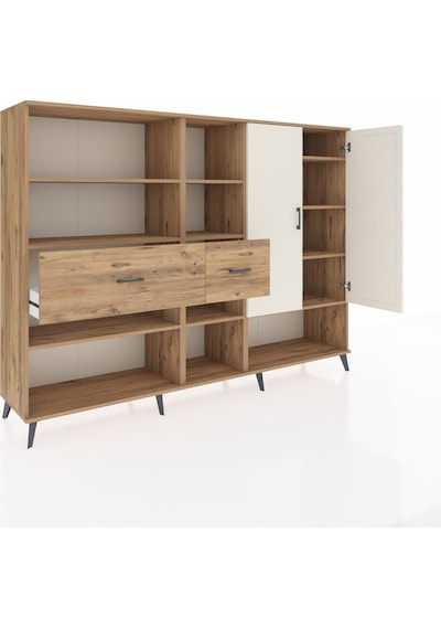 Hyperion Dolap 10 Raflı 2 Çekmeceli 2 Kapaklı 220x44x163 Çam-ayta Çam-aytaşı/çam Hyperion Dolap 10 Raflı 2 Çekmeceli 2 Kapaklı 220x44x163 Çam-ayta Çam-aytaşı/çam