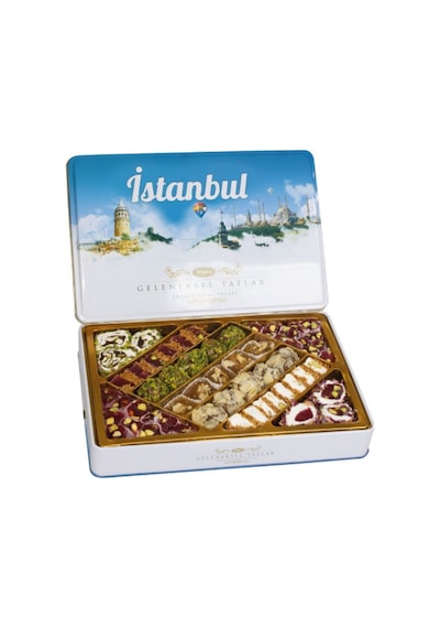 Tuğba Kuruyemiş Geleneksel Tatlar Metal Kutu 540 Gr Istanbul