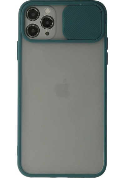 Newface - 874 - iPhone Uyumlu 11 Pro Kılıf Palm Buzlu Kamera Sürgülü Silikon - Novapazr - - Yeşil