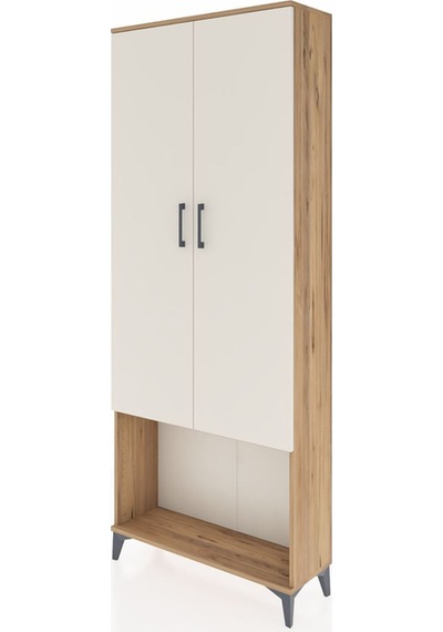 Arges Dolap 4 Raflı 2 Kapaklı 88x30x221 Çam-aytaşı Çam