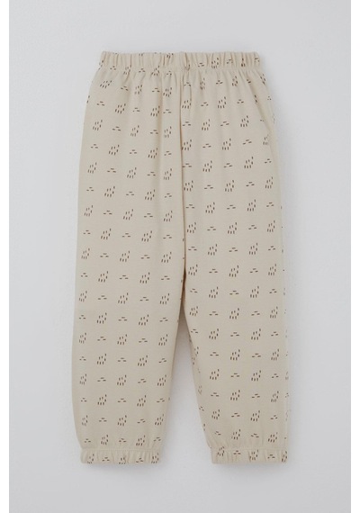 Breeze Erkek Bebek Pijama Takımı Desenli Beli Lastikli 9 Ay-3 Yaş, Bej Bej