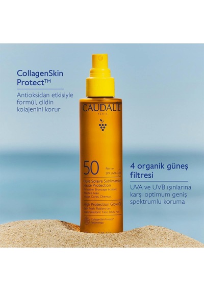 Caudalie High Protection Glow Oil Spf50+ 150 Ml