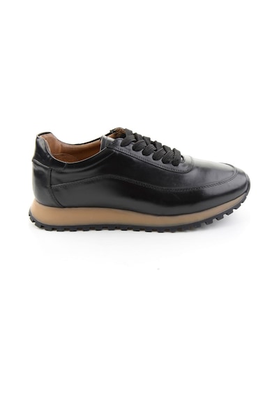 Bambi Siyah Antik Hakiki Deri Erkek Sneaker E01600003541