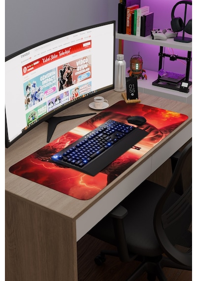 Stranger Things 2 V3 90x40 Xxl Gaming Kauçuk Kaymaz Taban Mouse Pad Fare Altlığı