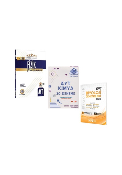 Bilgi Sarmal Yıldızlar Yarışıyor Ayt Fizik Çöz Kazan Kimya Ve Biyotik Biyoloji Deneme Seti 3 Kitap