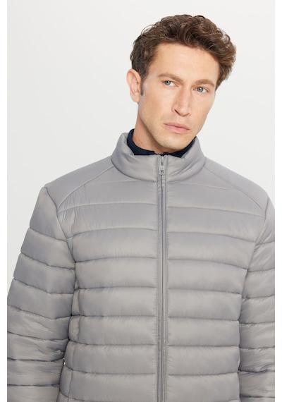 Ac&Co / Altınyıldız Classics Standart Fit Normal Kesim Dik Yaka Erkek Mont - Gri