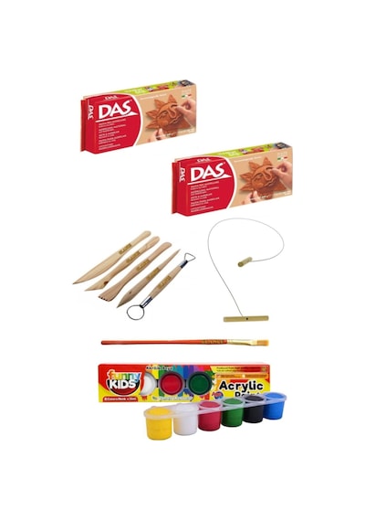 Das Kahve Terracotta 2x500gr Akrilik Kil Başlangıç Seti