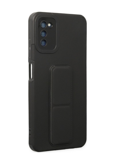 Samsung Galaxy Uyumlu A03s Kılıf Mega Standlı Silikon - Siyah Bzsxx00 1