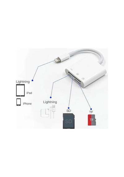 Ally Nk-101y Pro 3 İn 1 İphone Lightning To Sd-tf Çevirici Adaptör- 5775