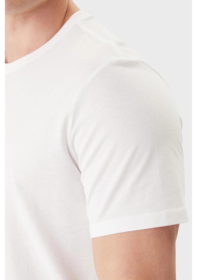 Calvin Klein Erkek T Shirt Lv04rf853g Yaf Beyaz Beyaz