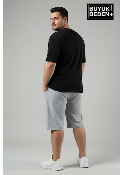 Süperlife Erkek Büyük Beden Şort 3xl-6xl Rahat Kesim Diz Altı Günlük Şort-spr26bsr591 Gri Melanj Süperlife Erkek Büyük Beden Şort 3xl-6xl Rahat Kesim Diz Altı Günlük Şort-spr26bsr591 Gri Melanj