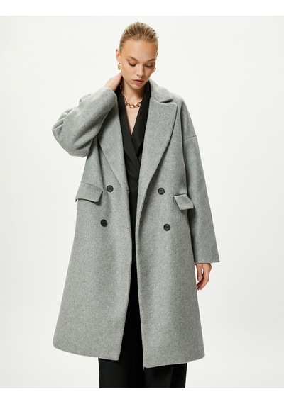 Koton Oversize Kaşe Kaban Kruvaze Düğmeli Kapaklı Cepli Gri Melanj 4wak00255ew 4WAK00255EWGRM Gri Melanj Koton Oversize Kaşe Kaban Kruvaze Düğmeli Kapaklı Cepli Gri Melanj 4wak00255ew 4WAK00255EWGRM Gri Melanj