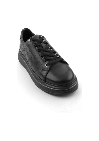 Bambi Siyah Hakiki Deri Erkek Sneaker E01398023103